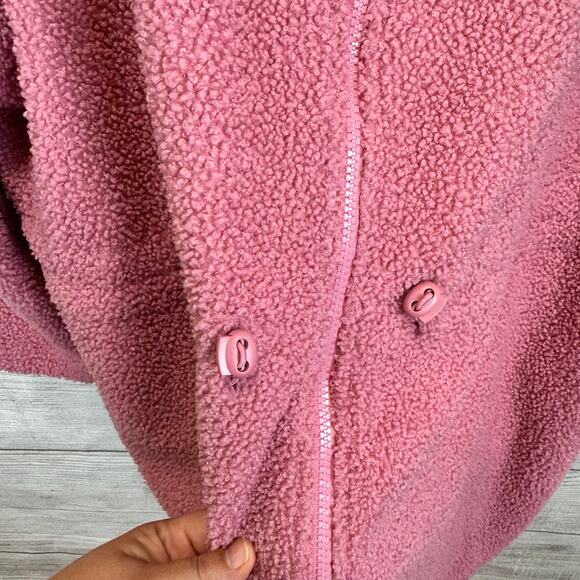 Time & Tru Plus Size Pink Sherpa Textured Waisted Jacket Size 3X - Picture 2 of 9